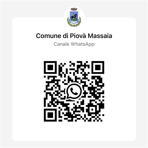 Canale whatsapp del Comune di Piovà Massaia